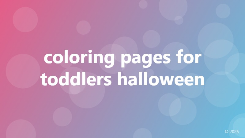 coloring pages for toddlers halloween