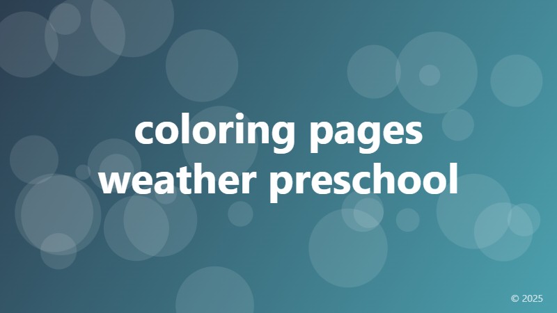 coloring pages weather preschool