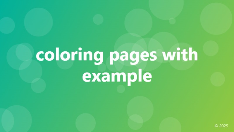 coloring pages with example