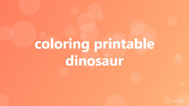 coloring printable dinosaur