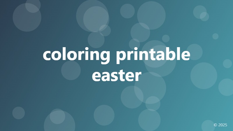 coloring printable easter