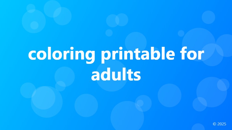 coloring printable for adults
