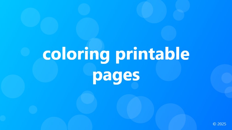 coloring printable pages