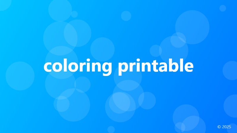 coloring printable