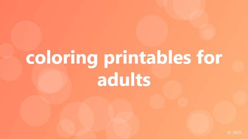 coloring printables for adults