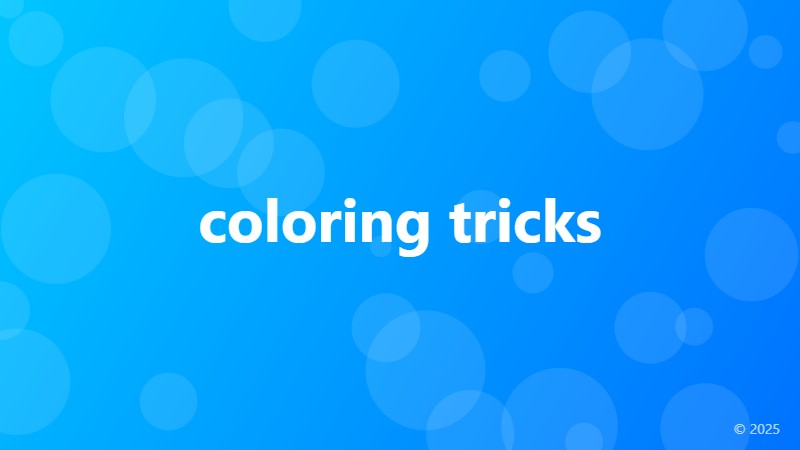 coloring tricks