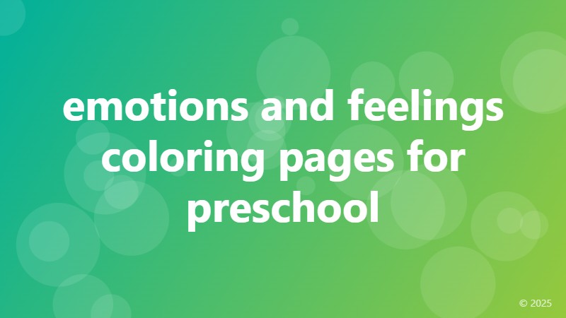 emotions and feelings coloring pages for preschool
