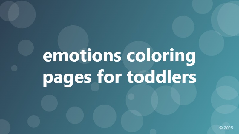 emotions coloring pages for toddlers