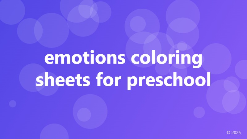 emotions coloring sheets for preschool