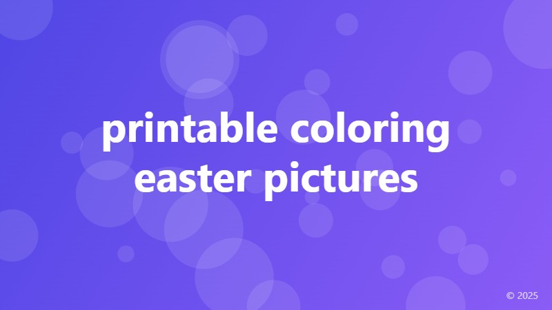 printable coloring easter pictures