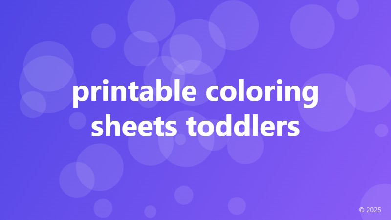 printable coloring sheets toddlers