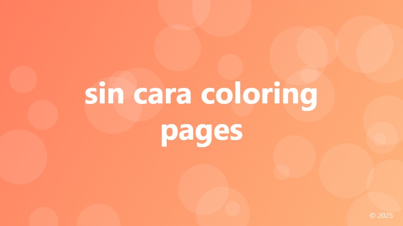 sin cara coloring pages